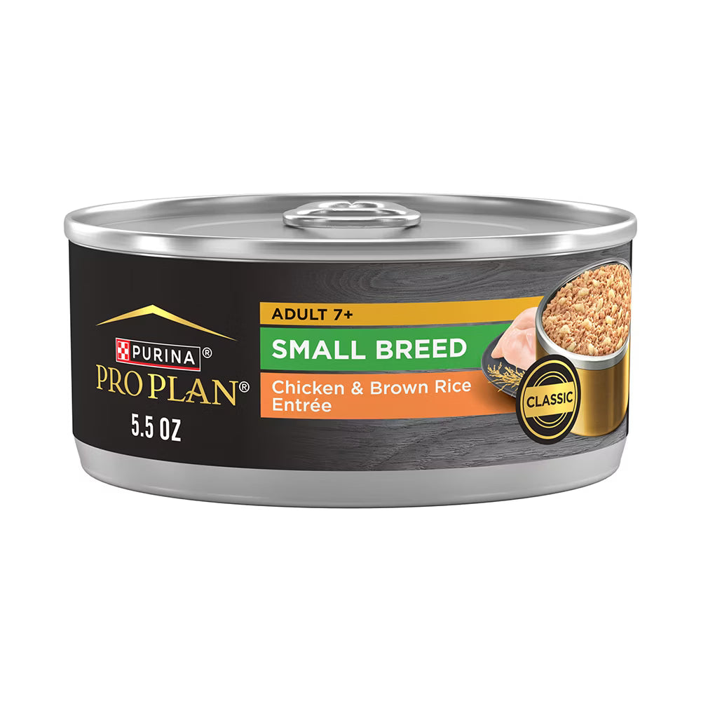 Pro Plan Adult 7+ Small Breed Chicken & Brown Rice Entrée Wet Dog Food