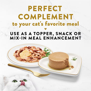 Purina Fancy Feast Appetizers Grain Free Wet Cat Food Complement Skipjack Tuna Appetizer with a Sole Cat Food Topper
