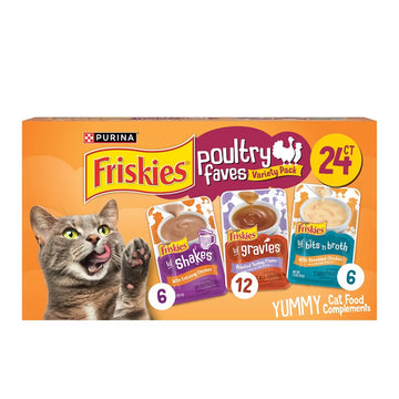 Friskies Poultry Faves Cat Food Complement 24 Ct Variety Pack