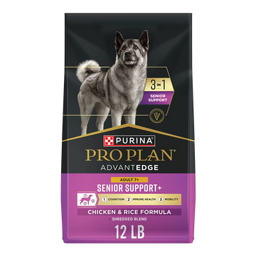 Pro Plan AdvantEDGE Adult 7+ Senior Support+ Shredded Blend Chicken & Rice Formula Dry Dog Food